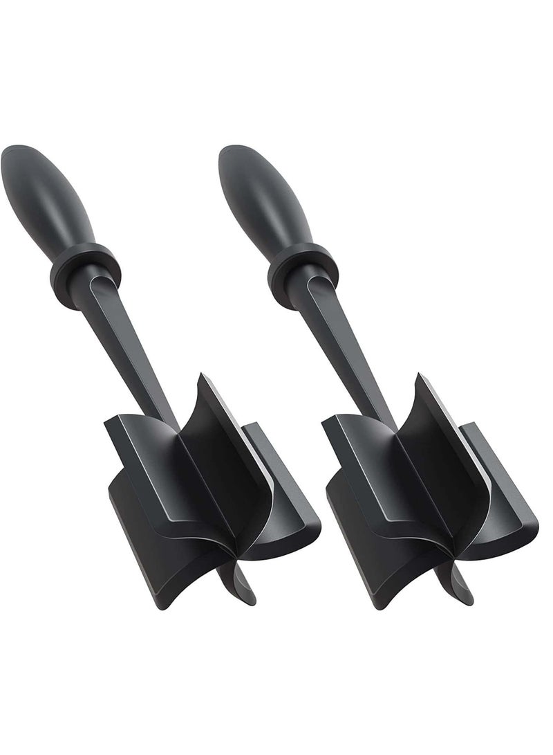 2 قطعة منشار لحم، منشار هامبورغر محسن، مطحنة لحم مقاومة للحرارة عالية الجودة لحم هامبورغر، مساح لحم مفروم، أداة مساح لحم من النايلون، منشار خلط غير لاصق، مساح هامبورغر آمن. - Image 1